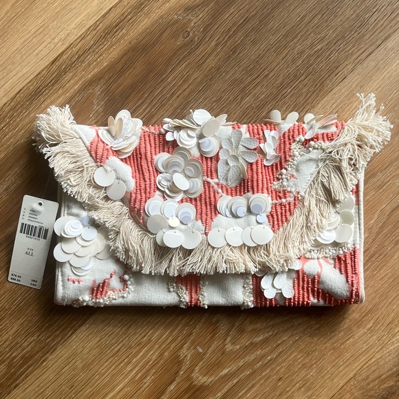 NWT Anthropologie Celia Embellished Clutch - Picture 3 of 7